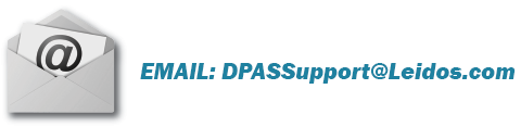 Email DPASSupport@leidos.com