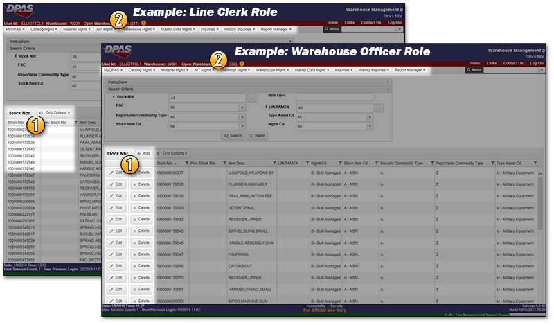 Warehouse Management Module Role Differences